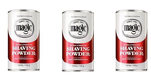 [ VALUE PACK OF 3] MAGIC SHAVING POWDER (RED) - EXTRA STRENGTH 5 OUNCE EA