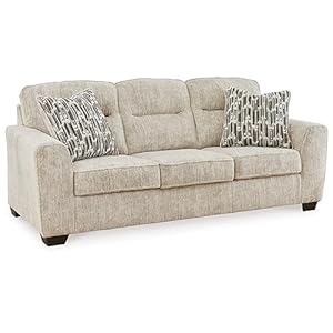 Signature Design by Ashley Lonoke Contemporary Sofa for Living Room, Beige