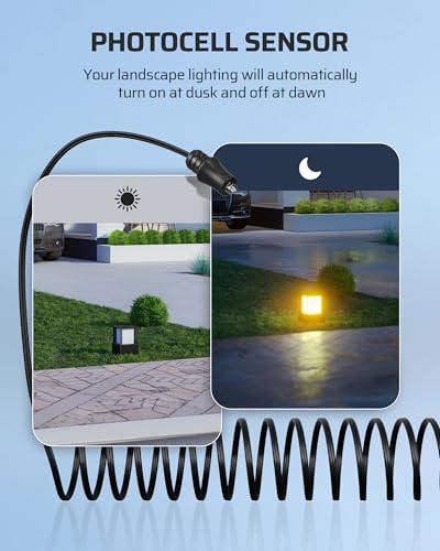 Image of DEWENWILS 600W Low Voltage Landscape Transformer, 6 Independent Outputs, Low Voltage Transformer with Photocell Sensor, 120V to 12V /14V AC, Stainless Steels Landscape Lighting Transformer Outdoor