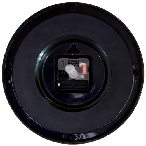 Image of Tashi Enterprises 10X10-inch Plastic & Glass Wall Clock for Living Room | Analog Clocks |Black Frame | ETASHI Grey Color Color