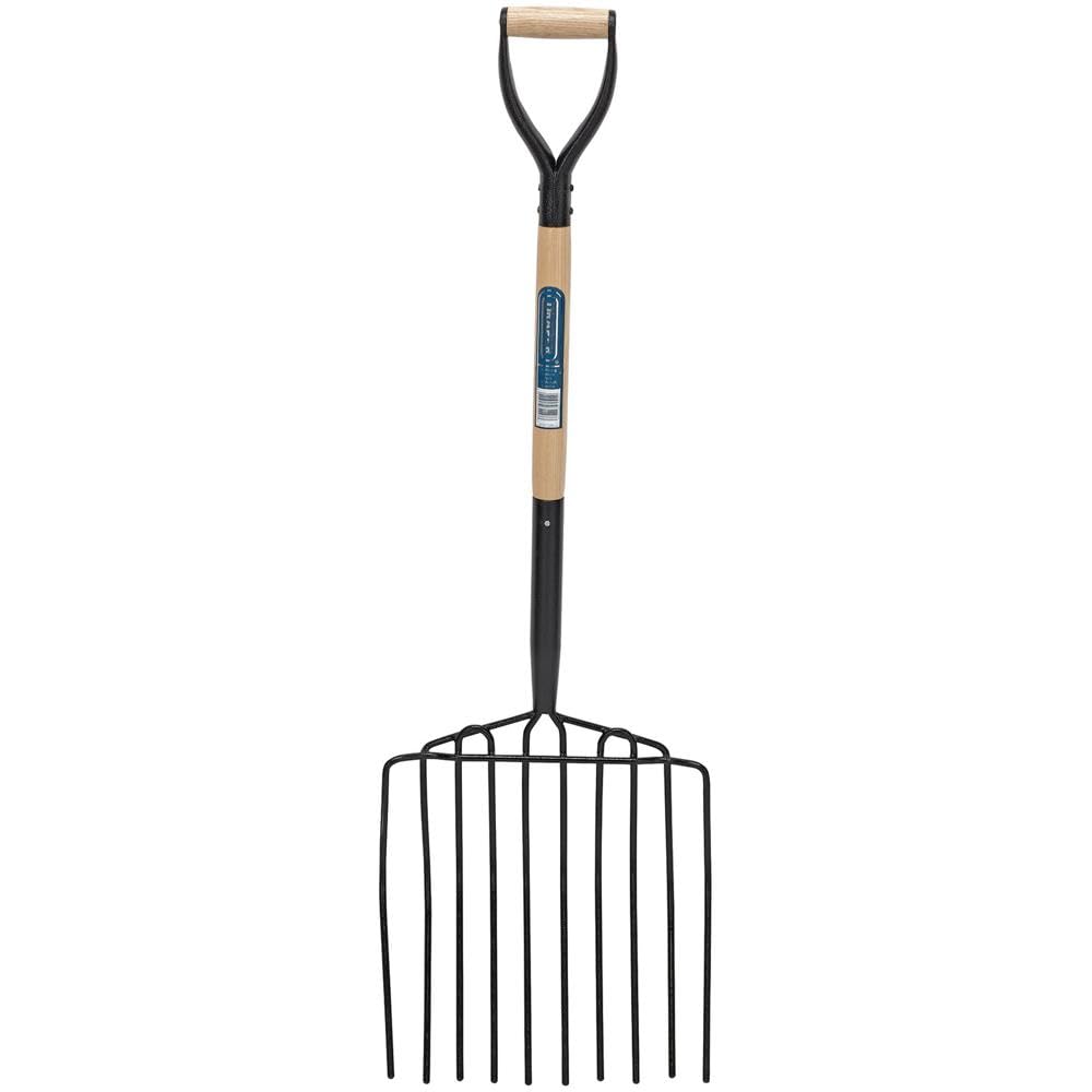 Draper Multi-Colour 34227 10 Prong Potato Fork With Wood Shaft And Myd Handle