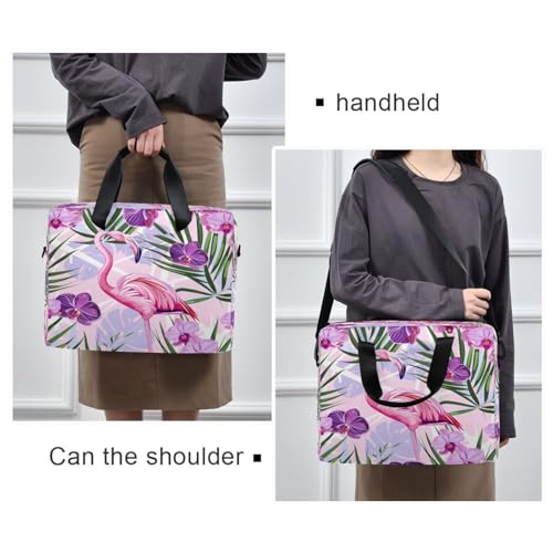 Maletín para laptop ALAZA con diseño rosa flamingo tropical miniatura 2