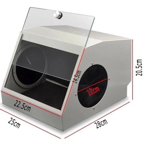 Dental Lab Staubbox LED Licht Sandstrahler Polieren Schleifen 5500K