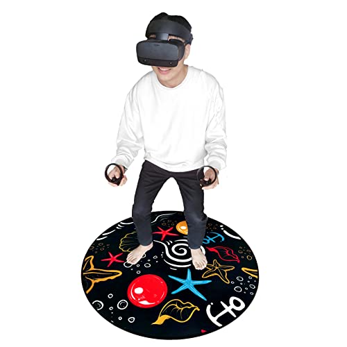 Vr Mat 47" Sea World Large Vr Floor Rug Edge Sensing Soft Non Slip Skin Friendly Vr Walking Platform #TOP1