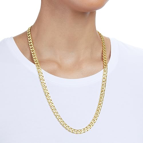 Amazon Essentials 7mm Plated Flat Curb Chain for Men or Women2