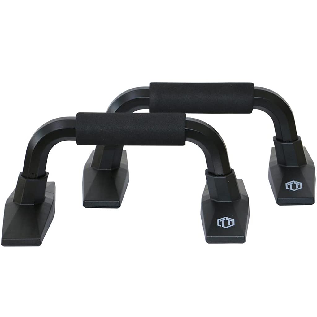 Sporttrend 24® Push Up Stand Bar zestaw 2 szt. w kolorze czarnym, obciążenie 200 kg | uchwyty do pompek, uchwyt do pompek, urządzenie siłowe