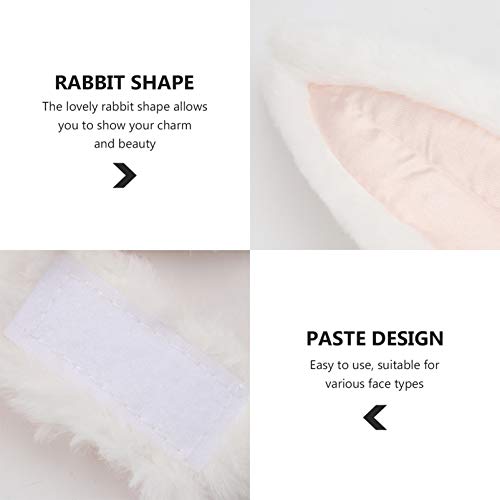 ABOOFAN 2Pcs Chapéu de Pelúcia Chapéus Headwear Orelha de Coelho Dos Desenhos Animados Animal Plush