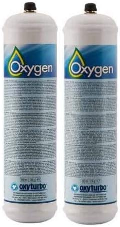 - 2 Oxygen Cartridge Cylinders, 930 ml 110 Bar Oxyturbo Turbo Welding Set