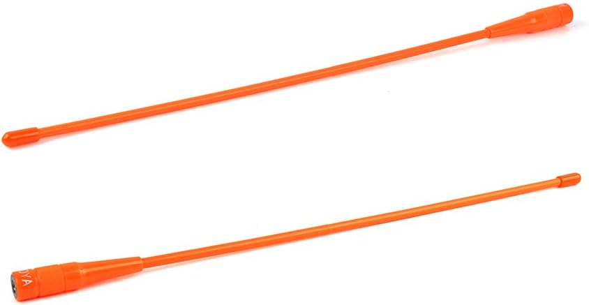 NAGOYA NA-771N Two Way Radio SMA-Male 144/430MHz UHF/VHF Antenna 15’’ Soft Whip Orange Walkie Talkie Aerial fit YAESU VERTAX VX-3R VX-5R Baofeng UV-3R TYT DM-UVF10 TH-UVF9(2packs)