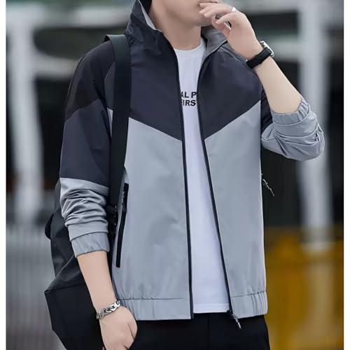 Image of MIA FASHION Mens Water Rasistance Jacket for Light Rain Full Sleeves Zipper Jacket Inside Pocket for Bike Riders & Outdoor Activity