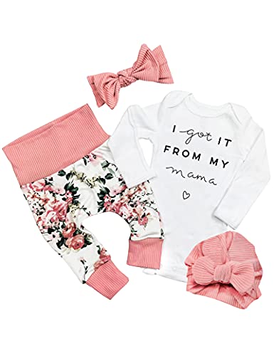 Image of WIQI baby girl clothes newborn girl clothes baby girl outfit new born clothes baby girl long sleeve romper baby girls' clothing floral pants fall winter newborn girl outfits