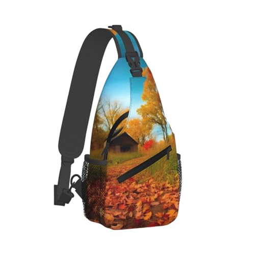 Bolso cruzado de pecho para hombres y mujeres negro miniatura 2