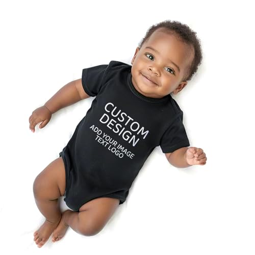 Custom Baby Romper 0-18 Months Personalized Onesie Add Name/Photo 100% Cotton Unisex Newborn Boy & Girl Outfits Gifts