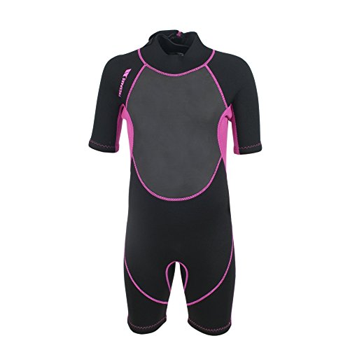 Trespass - Traje de Neopreno Corto de 3mm Modelo Scubadive para niña (9/10 años) (Negro)