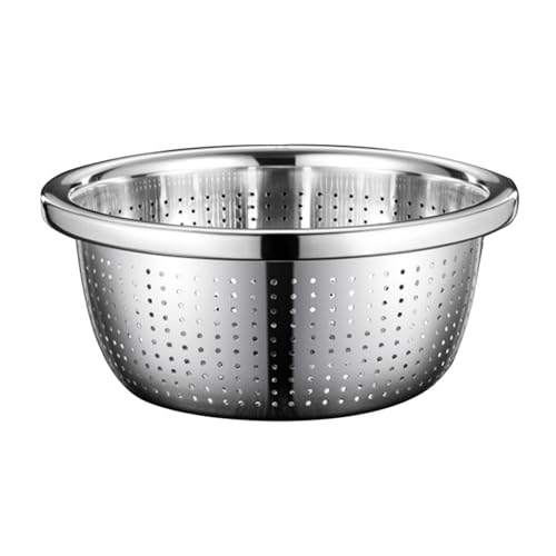 Drain Basins 304 Stainless Steel Material Basin Thickened Washing Baskets And Basin Washing Rice Sieve Basins Drain Bowl