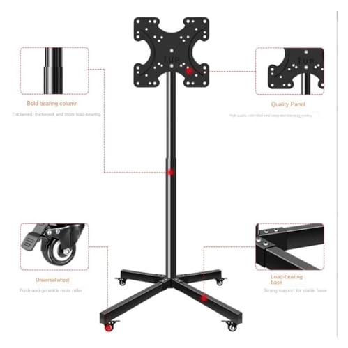 Soporte móvil para TV con ruedas para pantallas de 14-42 pulgadas miniatura 4