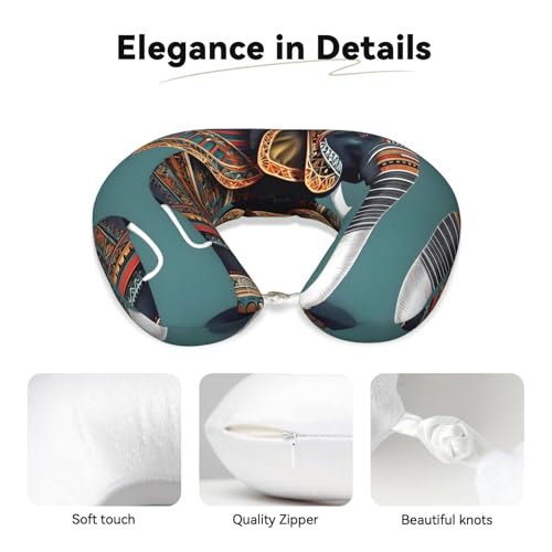 Almohada de viaje con patrón de elefante azteca miniatura 4