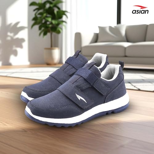 Image of ASIAN Men's Walking Shoes | Lightweight Comfort with Velcro Closure | Cushioned Support & Anti-Slip Sole | Ideal for Daily Walking & Long Hours