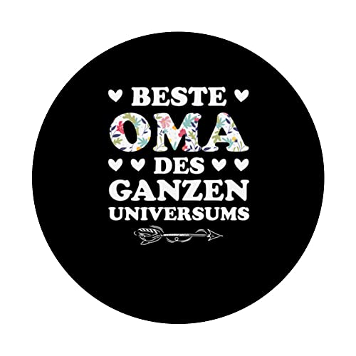 Beste Oma des ganzen Universums Oma Großmutter PopSockets Swappable PopGrip, Black - Image 3