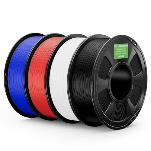DEEPLEE PLA Plus 2.0 Filament Black/White/Red/Blue 4KG