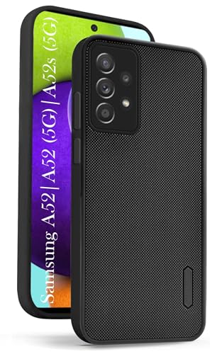 Jkobi Back Case Cover for Samsung Galaxy A52 | A52 5G | A52s 5G (Textured Grip Design | Camera Protetion | Slim and Light Weight | Soft Touch and Feel | Black)