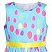 Sunny Fashion Girls Dress Easter Bunny Egg Hunt Blue Casual Party Size 9-10