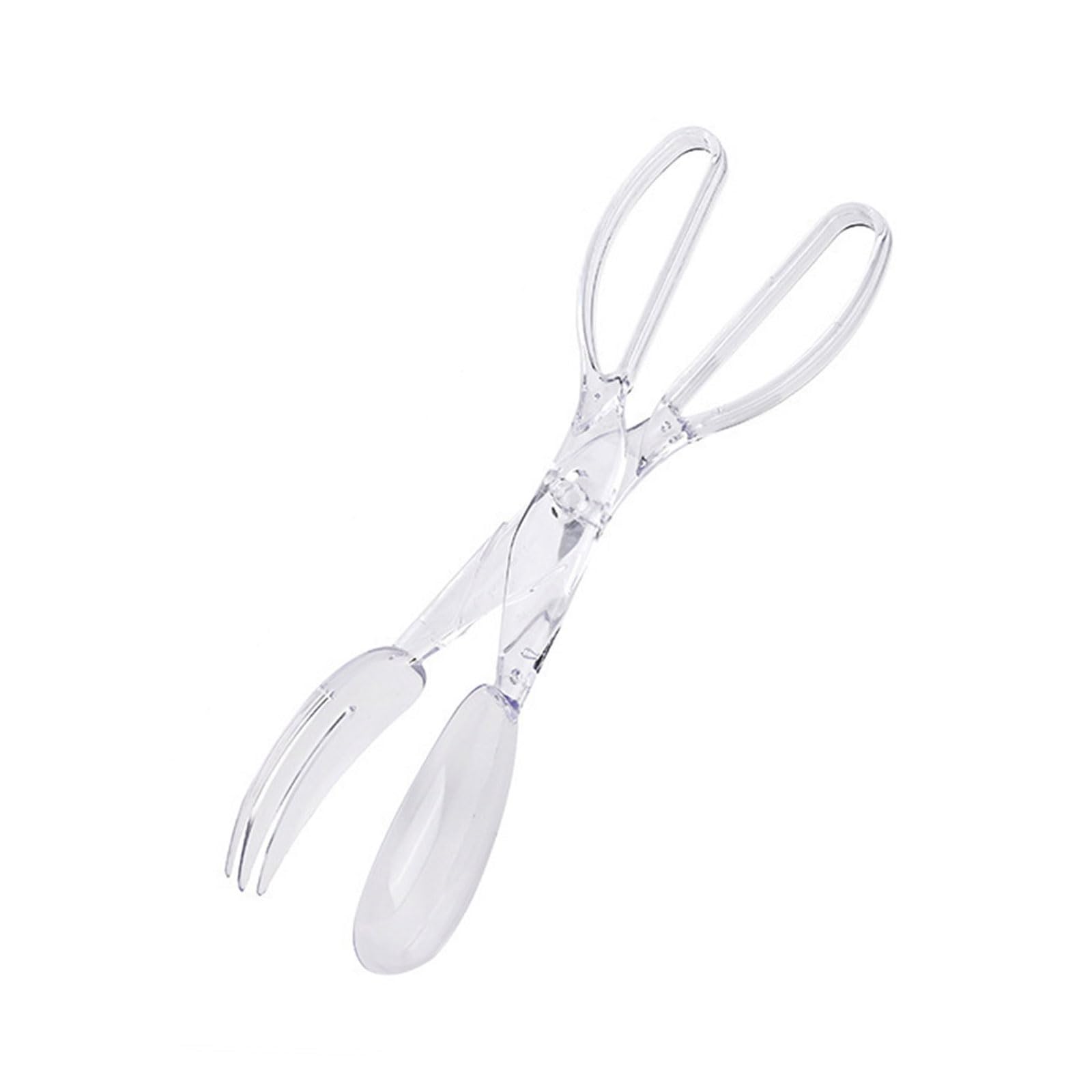 Nucelit Multifunctional Salad Scissor Tongs with Fork and Spoon for Baking Grilling Serving Utensils Vegetables and Pastries Food Clamp