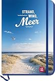 Notizbuch Strand Wind Meer: Softcover-Blankbook für Meerliebhaber. DIN A5, 96 Seiten, Punkteraster und Farbschnitt (Geschenke für alle, die das Meer lieben)