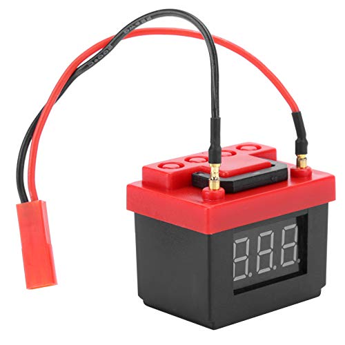 SimulationBattery Low Voltage Alarm with Voltage Setting Mode RC Battery Low Voltage Alarm Low Voltage Alarm for RC Car Model for SCX10 (Black)