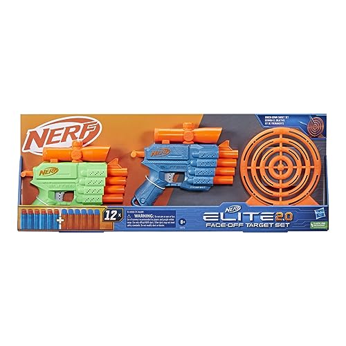 Lança Dardos Nerf Elite 2.0 - Face Off Target Set - Dois Lançadores com Alvo - F8274 - Hasbro