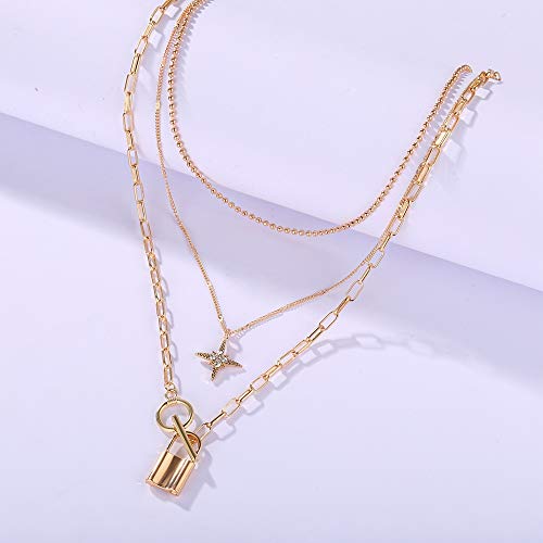 Layered Necklace Set - Gold Plated Jewelry