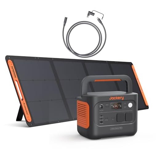 Jackery E1000 v2 Tragbare Powerstation mit 200W Solarpanel mit 5M DC Solarpanel Verlängerungskabel, 1070Wh LiFePO4 Solargenerator, 1 Std. Schnellladung, für Outdoor Camping, Wohnmobil, Notfall