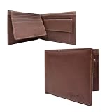 HiChiclife Cartera Ligera de Piel auténtica con protección RFID y Compartimento para Monedas, diseño Elegante y Completo