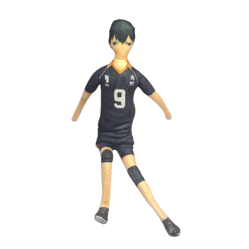 Xinchangda Tobio Kageyama Plush Figurine Anime Tobio Kageyama Plush 28cm Funny Soft Padded Figure Active Joint Figure Decoration Gift