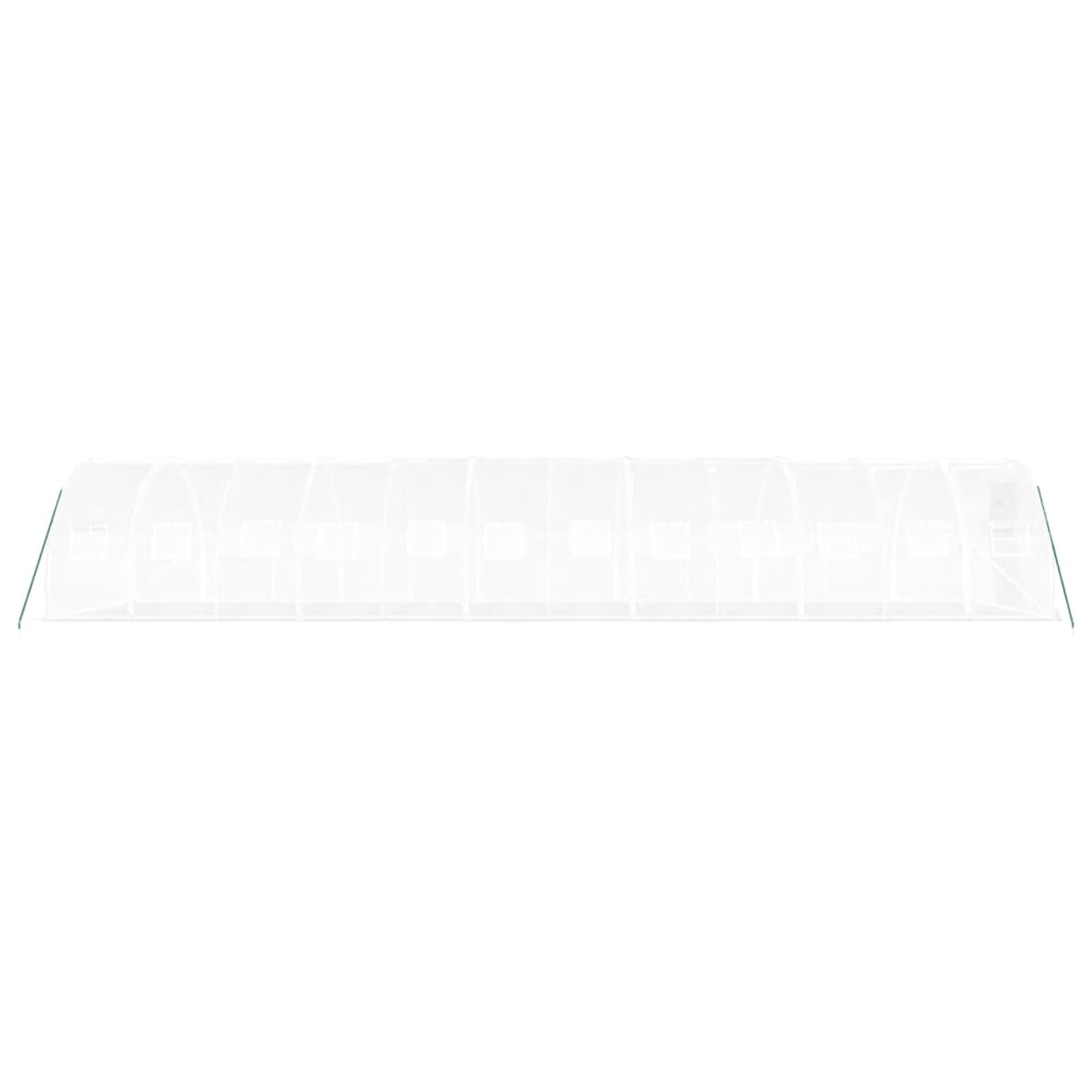 Szklarnia ze stali ocynkowanej, 140 g/m² PE, 12 x 3 x 2 m, biała, z zwijanymi oknami i drzwiami z zamkiem błyskawicznym