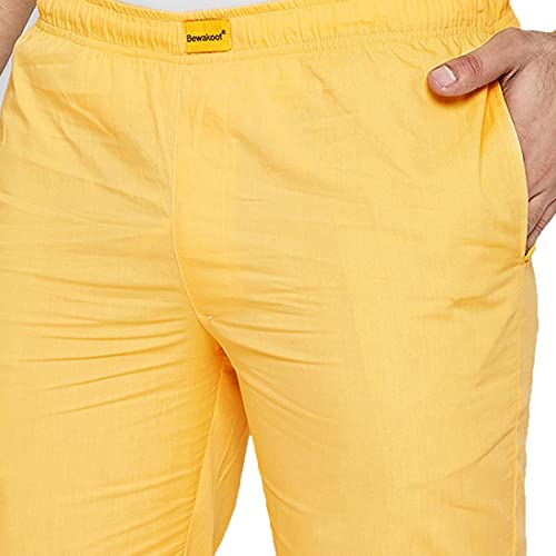 Image of Bewakoof Men's Solid Regular Fit Poplin Pyjamas