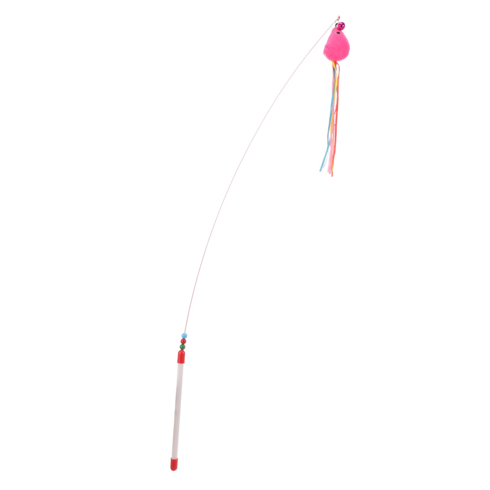 MERRYHAPY Cat Teaser Toys Pet Cat Fishing Pole Toy Cat Toy Stick Teasing Hangings Cat Supplies Cat Wand Toy for Cats Teasing Wand Interactive Teasing Sticks Iron Wire Kitten The Swing