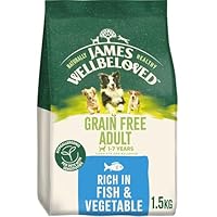 James Wellbeloved Dog Adult Hypoallergenic Dry Food Grain Free Fish and Rice 1.5 kg
