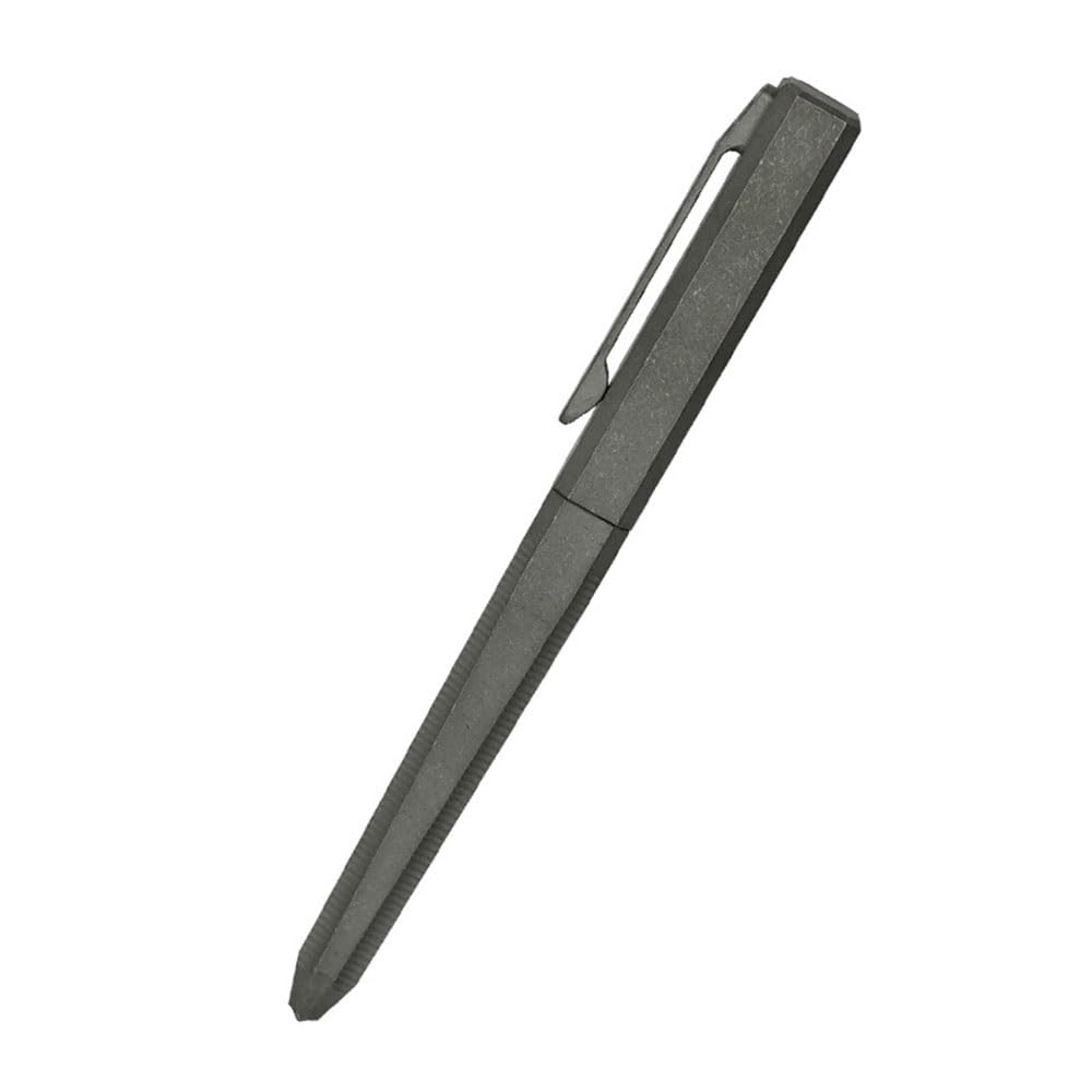 Bolígrafo táctico militar de acero de tungsteno, bolígrafo multifuncional EDC de autodefensa, bolígrafo profesional duradero con punta fina(Black)