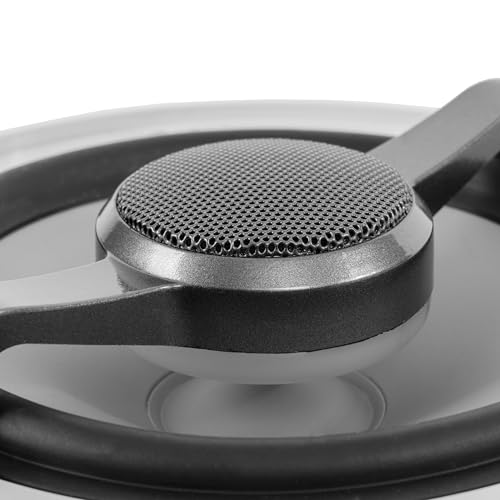 Image of NVX MVSP65 Premium 6.5 inch 2-Way Marine Coaxial Speakers (Pair), 600W Max, 200W RMS, 1 inch Silk Dome Tweeters, with RGB LED Lighting for Boats /UTV /ATV /SxS /Powersports (White and Black Grilles Included)