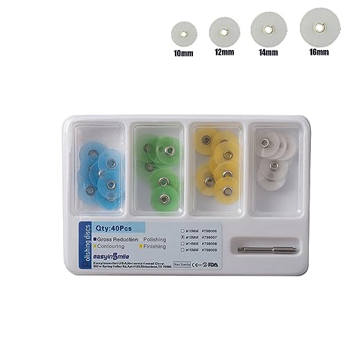 Image of Dental Composite Finishing Polishing Disc 40Pcs Metal Connector Polishing Kit (12MM)
