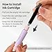 WRITECH Fountain Pen Soft Grip: Fine Nib Black Ink Pen with 3 Ink Cartridges and 1 Replacement Nib Set Smooth Writing for Journaling Calligraphy Gift (Pink)