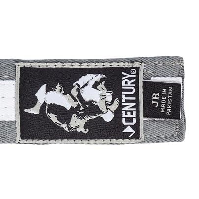 KID's YOUTH JIU-JITSU STRIPED BELT GRAY w/WHITE STRIPE size M0 76