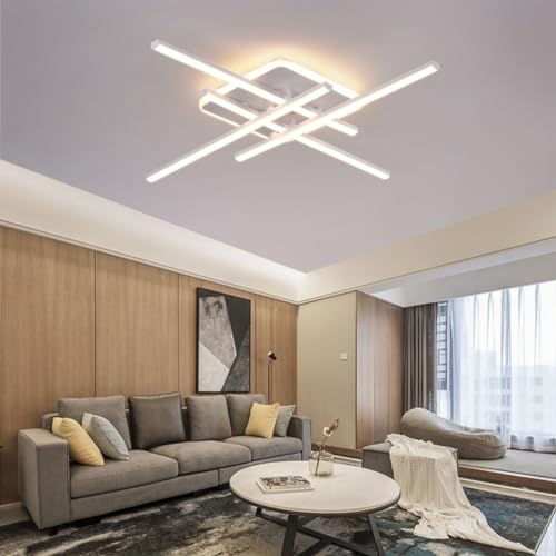 Plafonnier encastré LED 69cm noir réglable avec télécommande 42W salon - 2