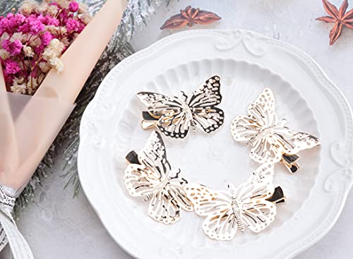 Ruwado 3 Pairs Butterfly Hair Clips Metal Gold Silver Vintage Retro Small Claw Hairpin Hair Styling Barrettes Accessories Supplies For Kids Girls Teens Women thumb #5