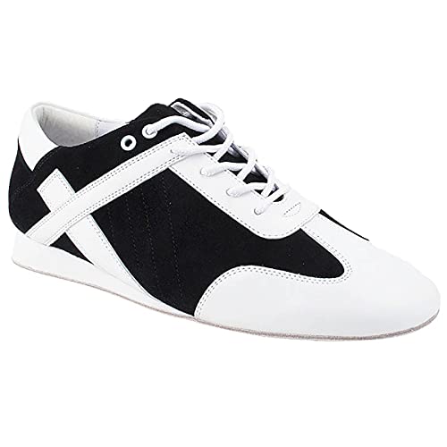 Very Fine Men's Ballroom Latin Salsa Sneaker Dance Shoes Black Suede & White Leather Trim SERO106BBXEB Comfortable Dance Shoes 7 M US [Bundle of 5]
