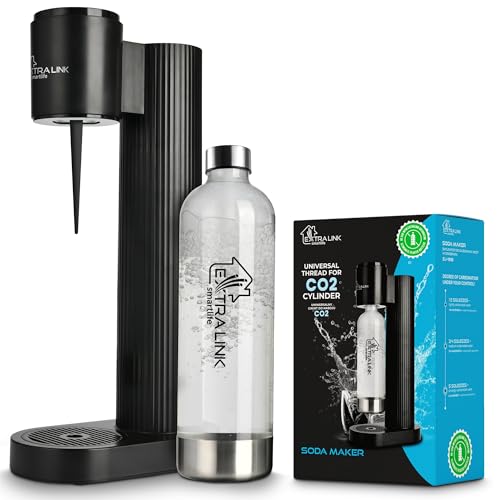 Extralink Smart Life Machine à gazéifier l'eau gazeuse, taille compacte, légère à forte teneur en gaz gazeuse, machine à flux de soda, compatible avec...