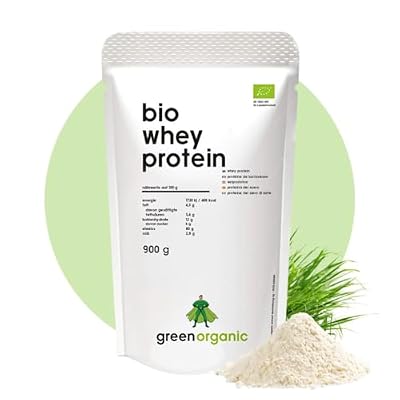 Proteína orgánica premium de suero de leche, 100% proteína en polvo, superalimento, pasto, neutral, sin edulcorantes, 500 g
