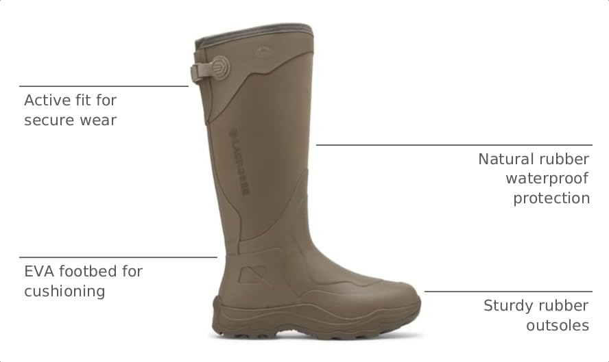 Image of LaCrosse 17 inch Alpha Agility Snake Boots for Men Featuring Waterproof Rubber, Eva Soles, and Snake Guard Toe Protection