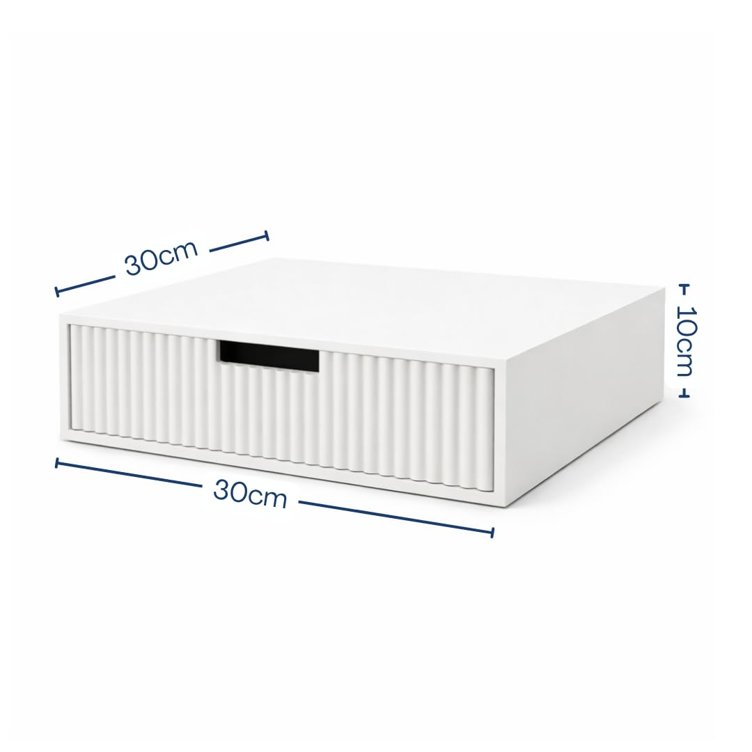 Porta Cialde Bianco con Cassetto e Ripiano Resistente - Organizer in Legno Classico Minimal per Cialde, Capsule e Tisane – Porta Capsule di Design per Caffè – Ideale per Cucina, Ufficio, B&B (bianco) - 3